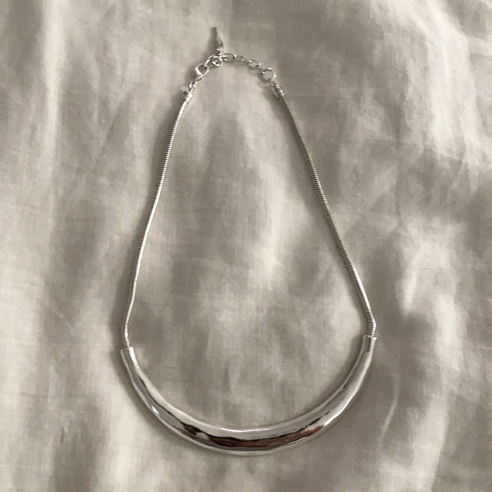 Silver statement necklace